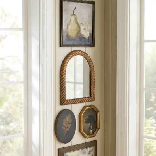 8"x10" Moody Leaf Painted Board Wall Art - Threshold&trade; designed with Studio McGee image {1}