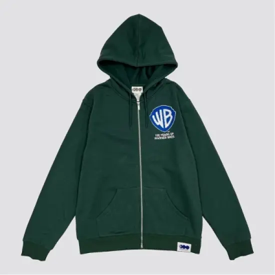 Men's Warner Bros. Graphic Zip-Up Sweatshirt - Dark Green image {4}