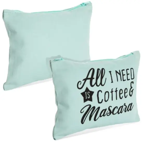 Glamlily 12 Pack Canvas Cosmetic Bags with Zippers for Women, Travel Makeup Pouches, 6 Designs, 8 x 6 In image {4}