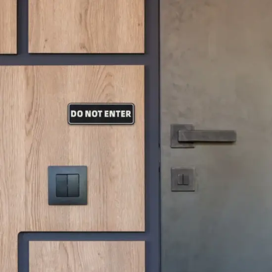 Unique Bargains Acrylic Self-Adhesive Decor Business Do Not Enter Sign image {4}