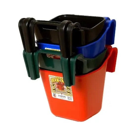 Little Giant HF12BLACK Heavy Duty 12 Quart Mountable Plastic Hook Over Feeder, Black (4 Pack) image {2}