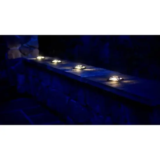 Maxsa Innovations 4pk Ninja Stars Solar Powered LED Accent Deck Lights image {6}