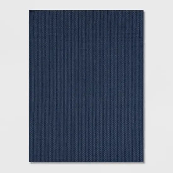 Basketweave Outdoor Rug Navy - Smith & Hawken image {4}