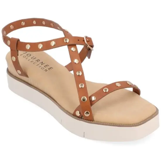 Journee Collection Womens Lindsay Tru Comfort Foam Buckle Platform Sandals image {10}