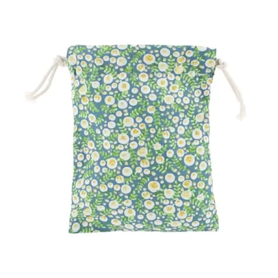 Unique Bargains Women Portable Drawstring Cosmetic Bag Green 1 Pc image {3}