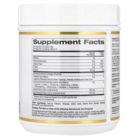 California Gold Nutrition GLP-1 Support Formula, Watermelon Yuzu, 1.09 lb (494 g) image {1}