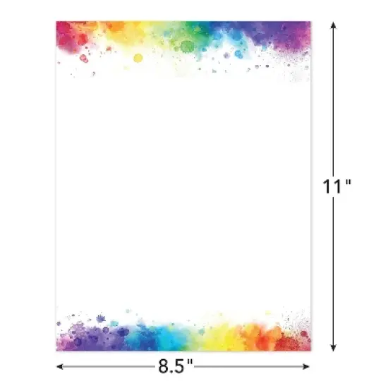 Great Papers Rainbow Burst Everyday Letterhead Multicolored 50 Sheets/Pack (2025014) image {4}