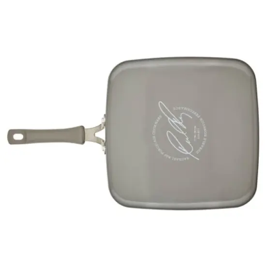 Rachael Ray Cook + Create Aluminum Nonstick Square Stovetop Griddle Pan 11" Gray image {6}