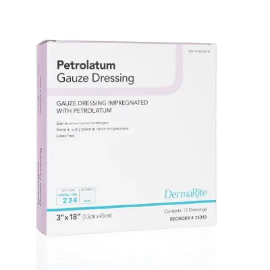 DermaRite Petrolatum Impregnated Dressing Strip Gauze image {1}
