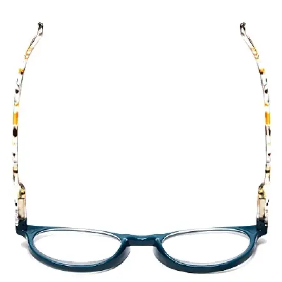 Calabria MDR8003 Unisex Oval Full Rim Designer Reading Glasses Navy Blue 47mm image {1}