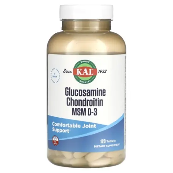 KAL Glocosamine Chondroitin MSM D-3, 120 tablets image {4}