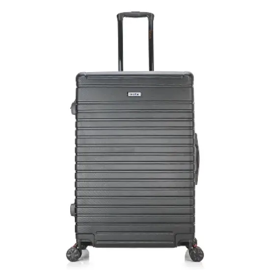InUSA Deep Lightweight Hardside Large Checked Spinner Suitcase image {1}