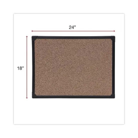 UNIVERSAL Tech Cork Board 24 x 18 Cork Black Frame 43021 image {2}