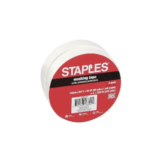 Staples Masking Tape .94" x 60 Yards 4/PK (468413-CC) image {1}