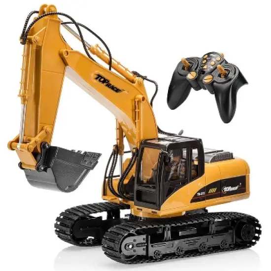 Top Race 15 Channel Remote Control Excavator Construction Tractor image {5}