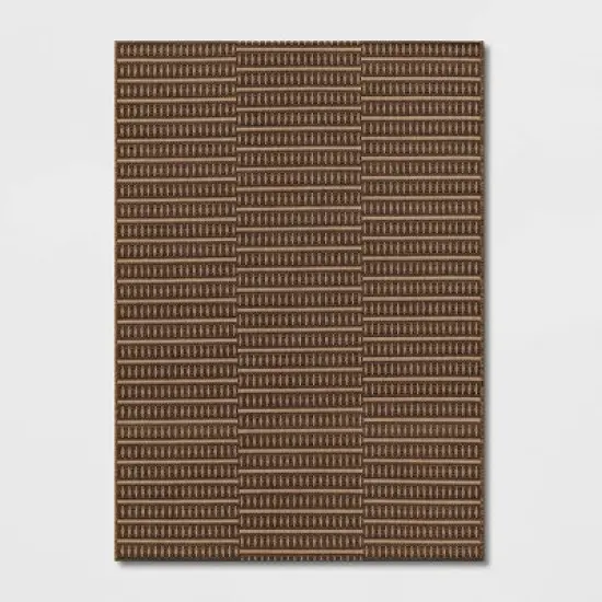Shifted Geo Stripe Outdoor Rug Tan - Project 62&trade; image {5}