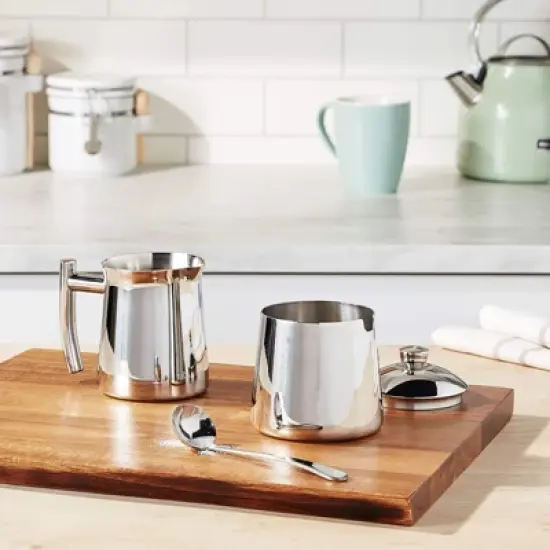 Frieling Sugar bowl /spoon, mirror finish, 10 fl. Oz., Stainless steel image {2}