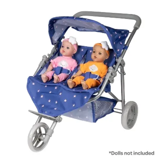 Adora Baby Doll Stroller, Starry Night Stroller Twin Jogger Stroller, Fits Dolls Up to 16 inches  image {5}