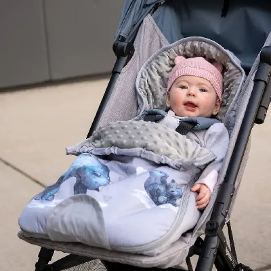 JumpOff Jo Baby Bunting Bag, Stroller Blanket and Sleeping Bag, 100% Cotton with Minky Lining, Mama Bear image {3}