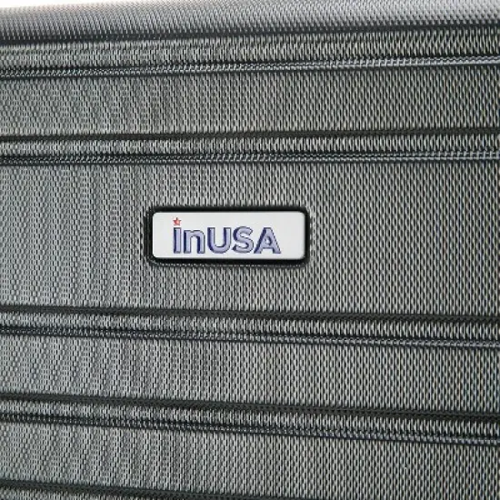 InUSA Deep Lightweight Hardside Large Checked Spinner Suitcase image {14}