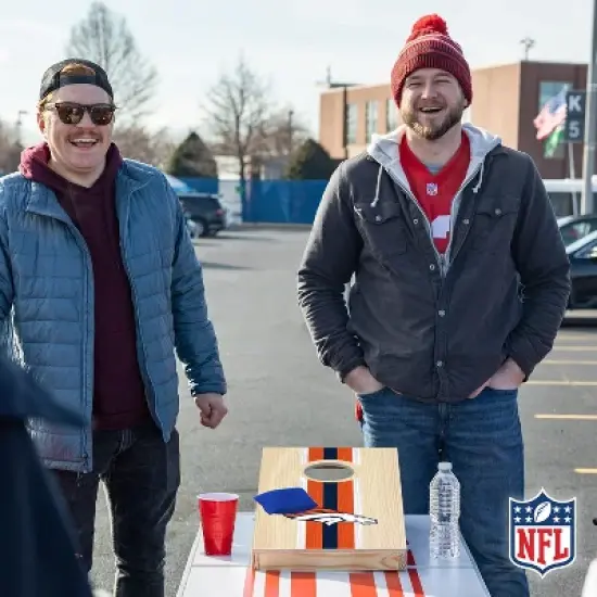 NFL Denver Broncos 1'x2' Wood Cornhole Set image {6}