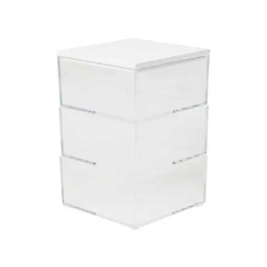 Martha Stewart Brody Clear Plastic Storage Organizer Bins with Lid for Home Office, Kitchen, or Bathroom image {11}