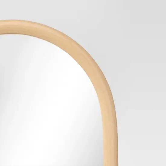 20" x 65" Arch Floor Mirror Natural - Threshold&trade;: Modern Polystyrene Frame, No Assembly, Freestanding Design image {3}