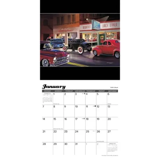 Willow Creek Press 2024 Wall Calendar 12"x12" Classic Crusin' & Chrome image {2}