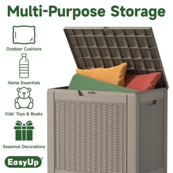 Chic Crate-30-gal Water Resistant Resin Lockable Deck Box image {4}