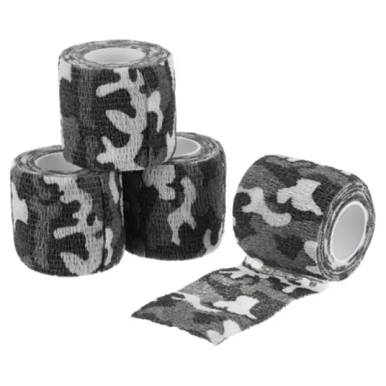 Unique Bargains Self-Adhesive Non-Woven Waterproof Durable Camo Tape Desert 4 Rolls image {5}
