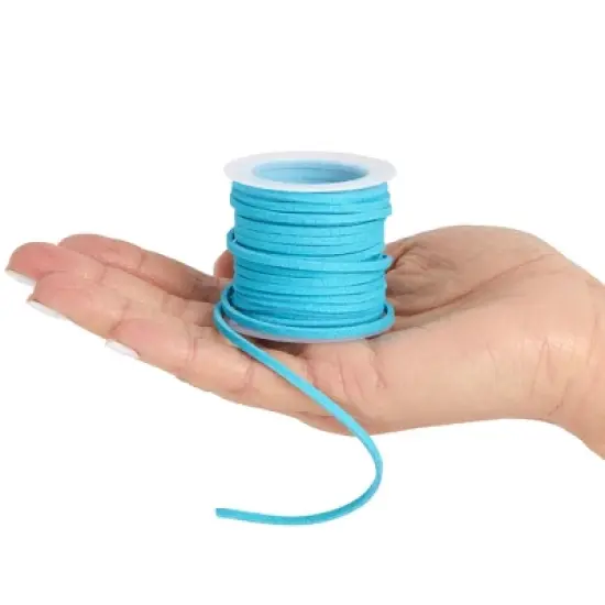 Bright Creations 30 Spools of Faux Leather Laces for Crafts, 2.5mm Vegan Suede Cord for Beading, DIY Crafts, 165 Yards (30 Colors) image {3}