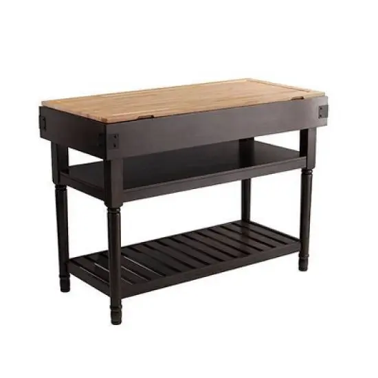 Waymore Stationary Kitchen Island Gray - Aiden Lane image {3}