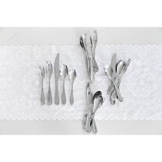 Cuisinart 20pc Stainless Steel Maree Silverware Set: Flatware Service for 4, Corrosion & Stain-Resistant, Dishwasher-Safe image {3}