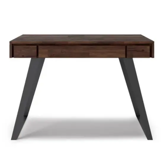Mitchell Small Desk Distressed Charcoal Brown - WyndenHall image {6}