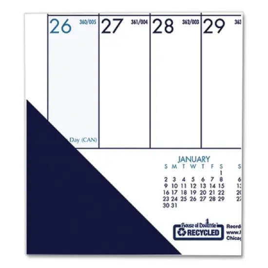 Three Month Desk Pad, 22 x 17, White/Blue/Teal Sheets, Blue Binding, Blue Corners, 14-Month: Dec 2025 to Jan 2027 image {3}
