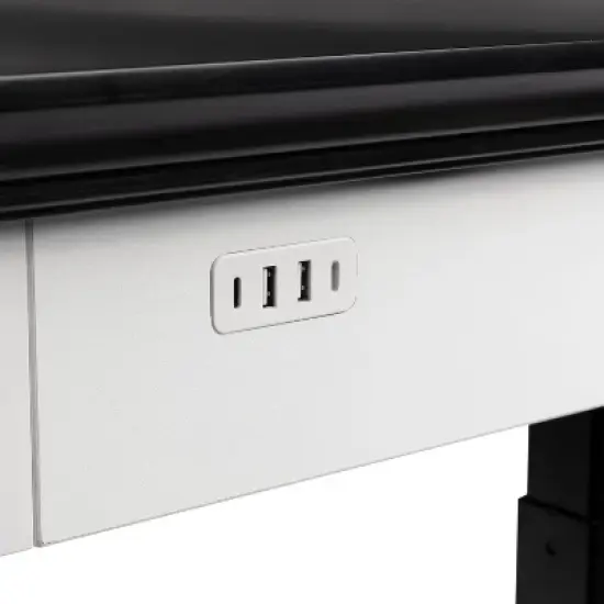 47" Losondo Transitional Height Adjustable Desk with USB Ports - HOMES: Inside + Out image {8}
