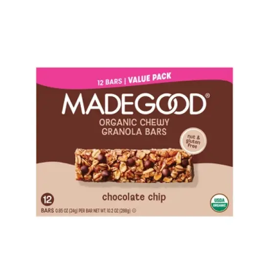 MadeGood Chocolate Chip Granola Bar - 10.2oz/12ct image {1}