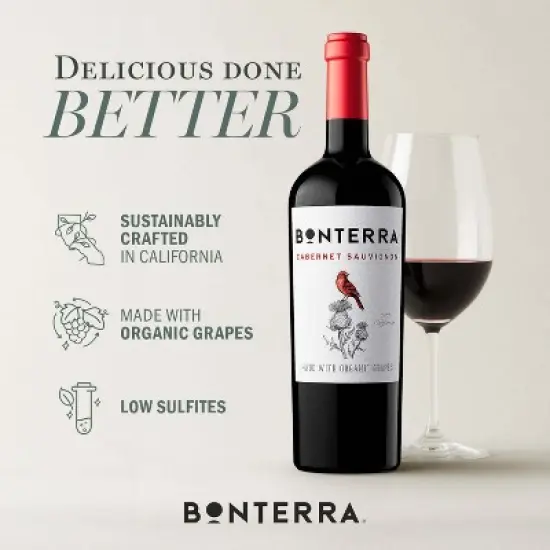 Bonterra Cabernet Sauvignon Red Wine - 750ml Bottle image {5}