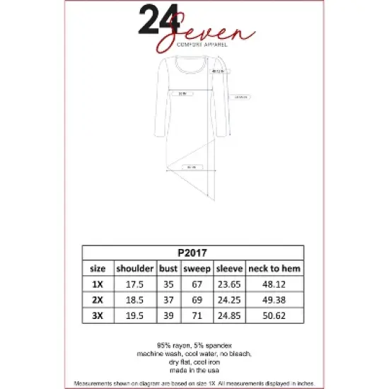 24seven Comfort Apparel Womens Plus Size Long Sleeve Knee Length Asymmetrical Tunic Top image {3}