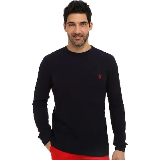 U.S. Polo Assn. Men's Long Sleeve Crew Neck Solid Thermal Shirt image {3}