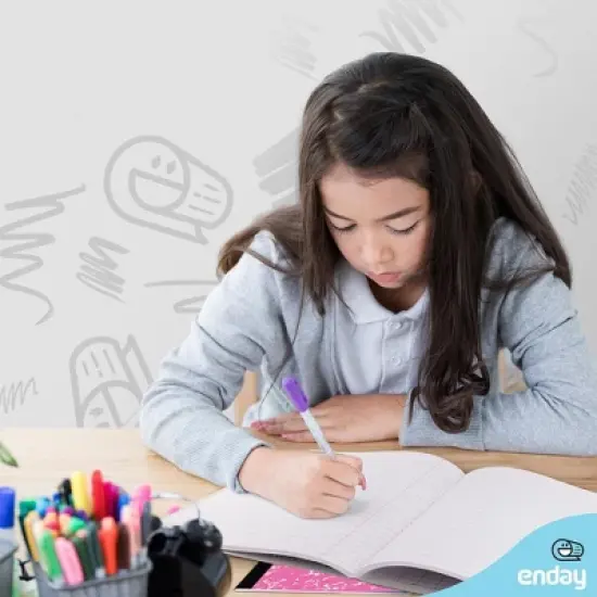 Enday Colored Marble Composition Notebook Wide Ruled - 100 Sheets image {5}