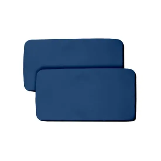 BreathableBaby All-in-One Fitted Sheet & Waterproof Cover, For 33" x 15" Bassinet Mattress (2-Pack), Navy image {4}