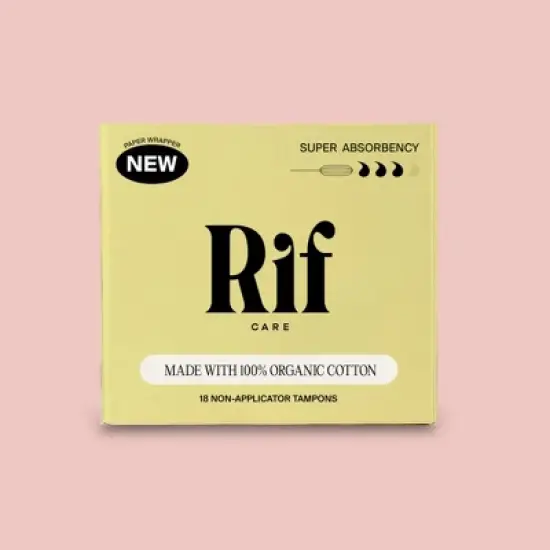 Rif Care 100% Organic Cotton Super Absorbency Tampons with No Applicator (36 count) image {1}