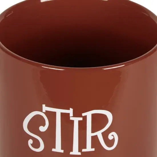 Design Imports Cinnamon Stir It Up Ceramic Utensil Holder image {6}