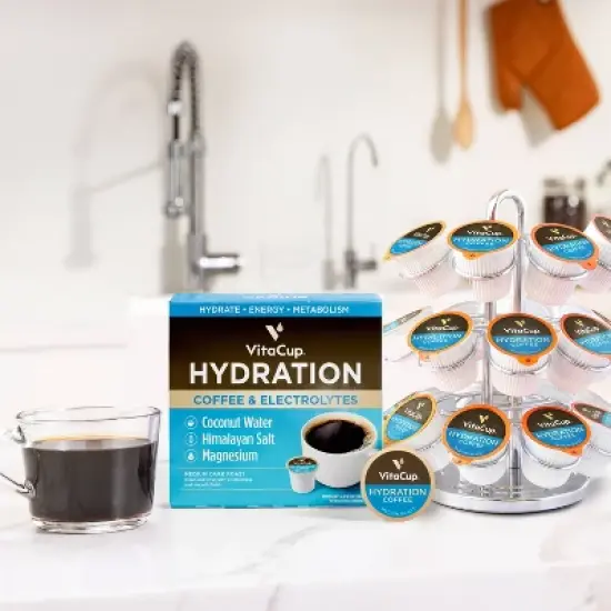 VitaCup Hydration Coffee Pods w/ Electrolytes & Magnesium Medium Roast Coffee - 36ct image {2}