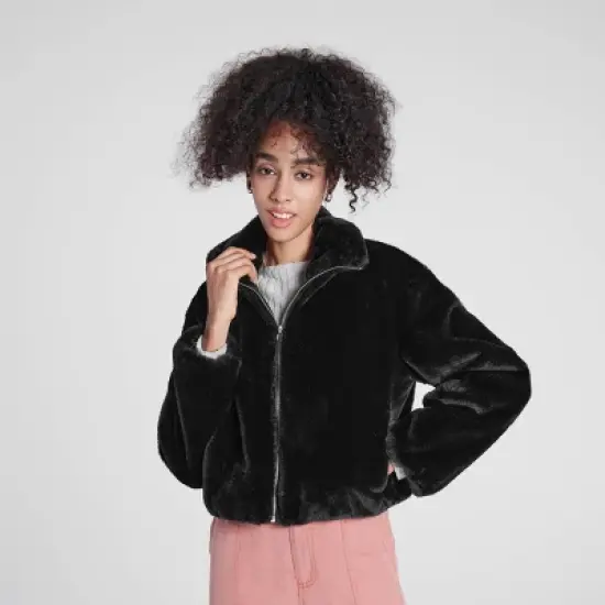 Women's Zip-Front Faux Fur Jacket - Wild Fable&trade; image {3}