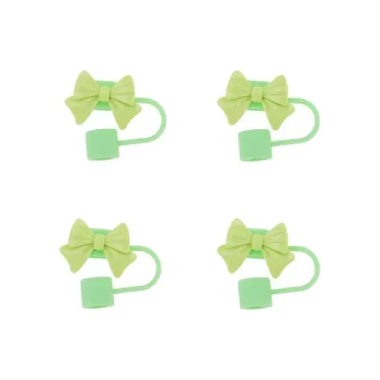 Unique Bargains Bow Straw Cover Cap 4 Pcs image {6}