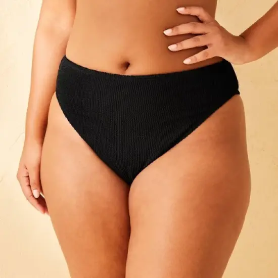 Women's Pucker Textured High Waist Extra High Leg Extra Cheeky Bikini Bottom - Wild Fable&trade; image {3}