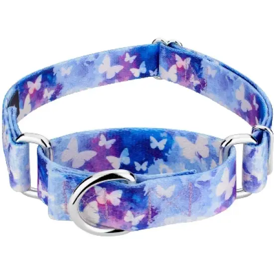 Country Brook Petz - Watercolor Butterflies Martingale Dog Collar image {5}