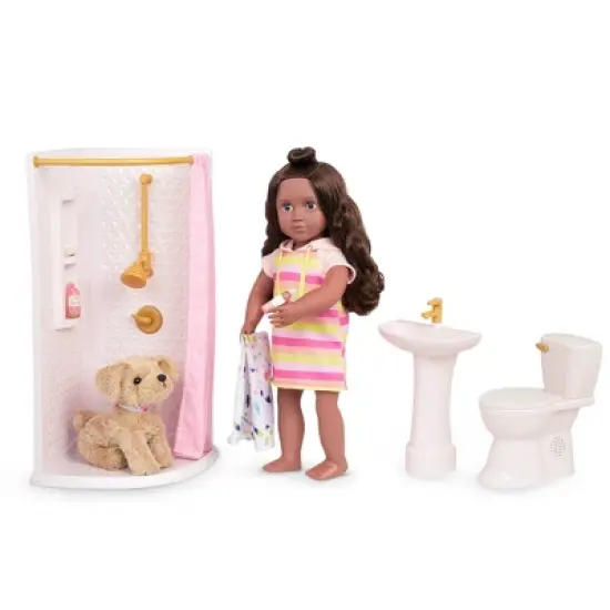 Our Generation Sweet Bathroom Accessory Set for 18" Dolls image {1}